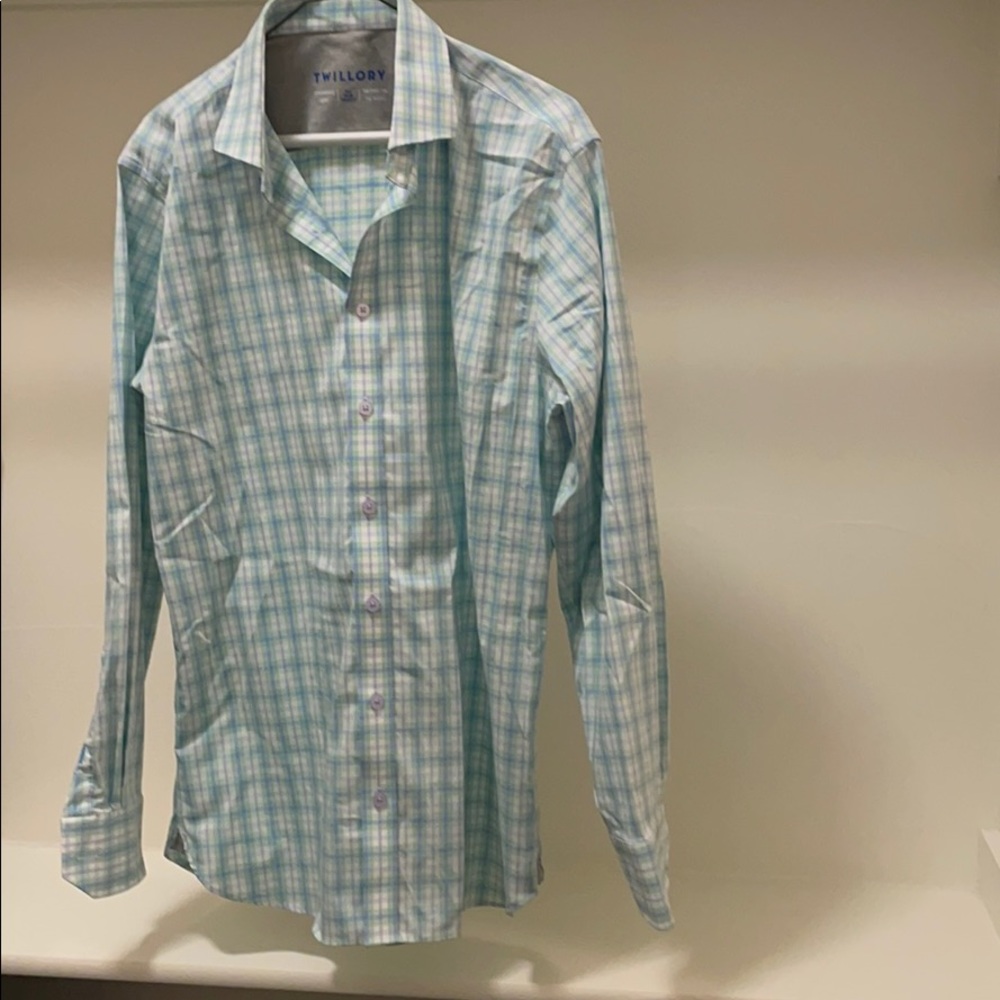 Twillory Mens green blue performance 16.5 / 34-35